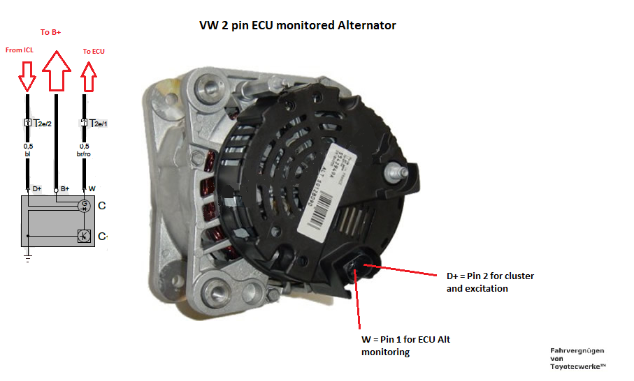 2 Pin Alternator Wiring Diagram